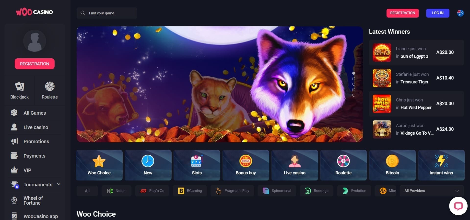 Woo Casino AU - online casino games and slots, payment options and ...