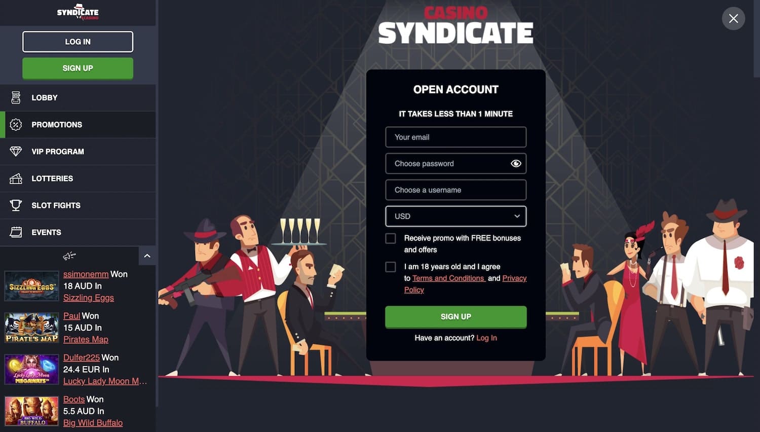 syndicate casino bonus codes