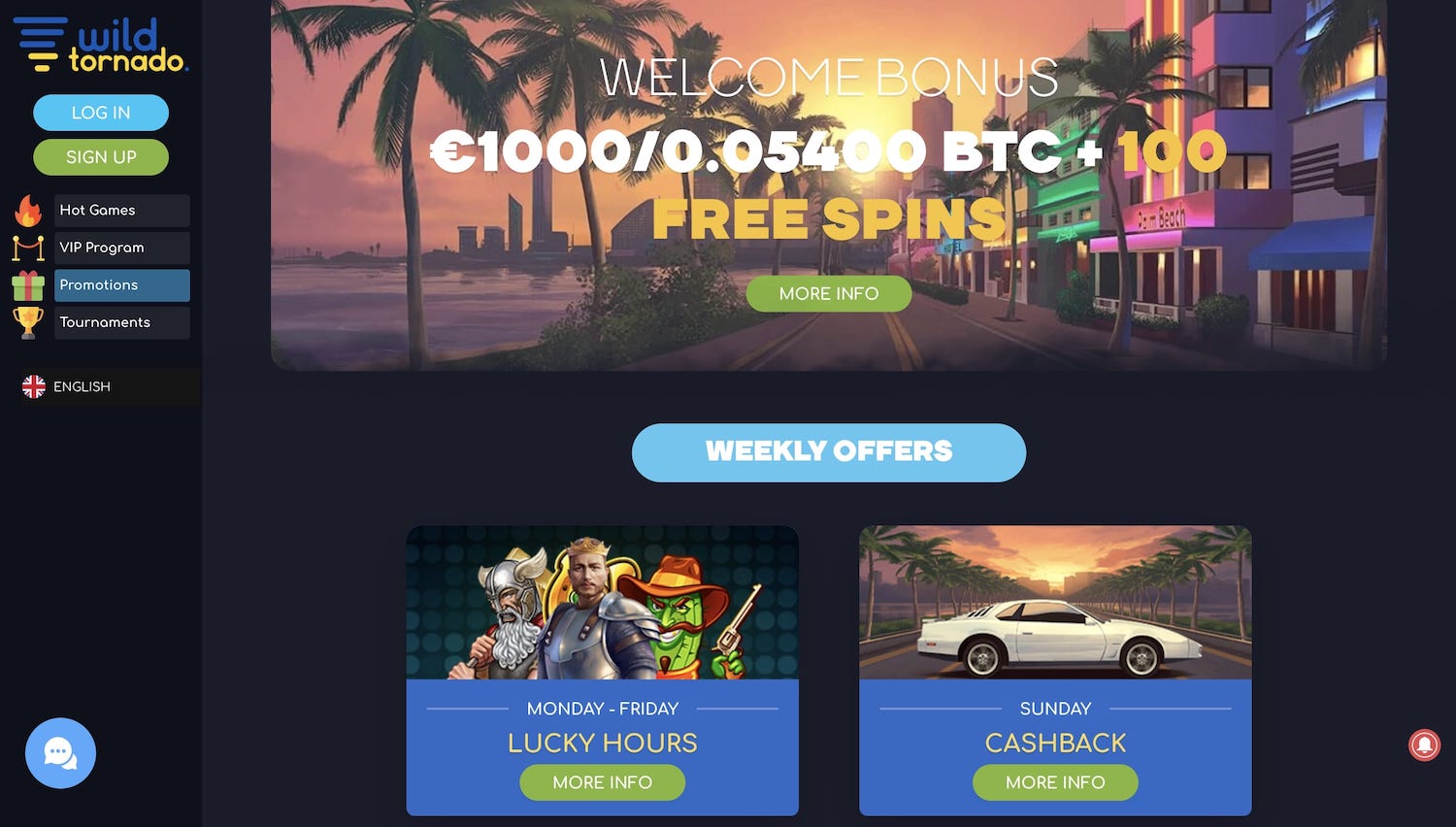 Wild Tornado Casino AU online games and slot machines, payment