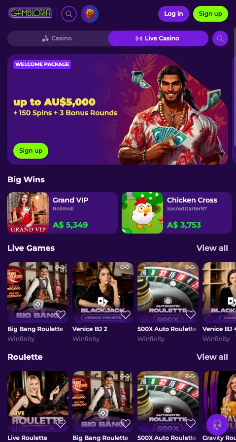 Gambloria_Casino_live