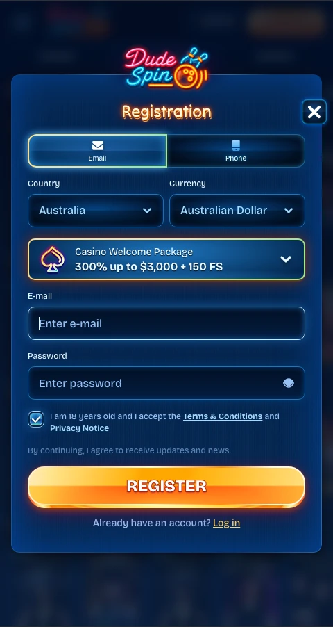 DudeSpin_casino_registrations