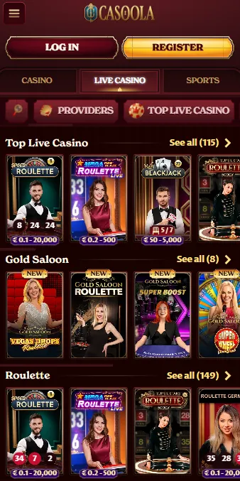 Casoola Live Casino